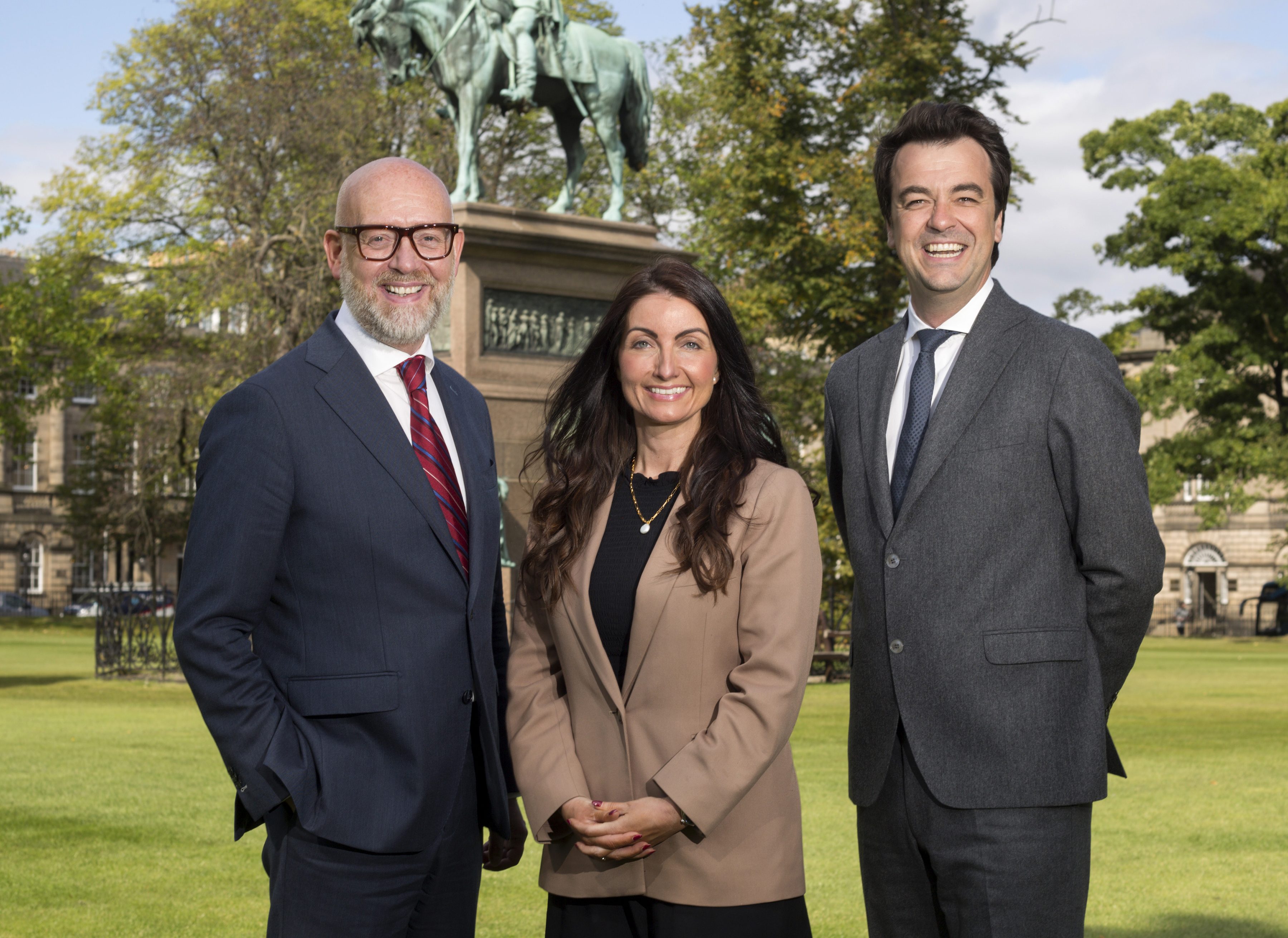 Duncan Glassey, Helen Learmonth and Andrew Dines smiling